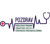 Logo projekta Pozdrav Poboljšanje primarne zdrastvene zaštite u Koprivničko-križevačkoj županiji