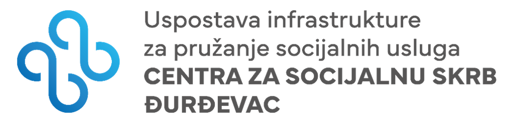 Logotip projekta Uspostava infrastrukture za pružanje socijalnih usluga CZSS Đurđevac