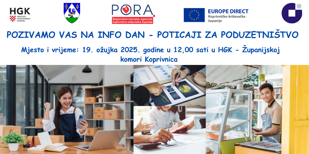 POZIV NA INFO DAN – POTICAJI ZA PODUZETNIŠTVO