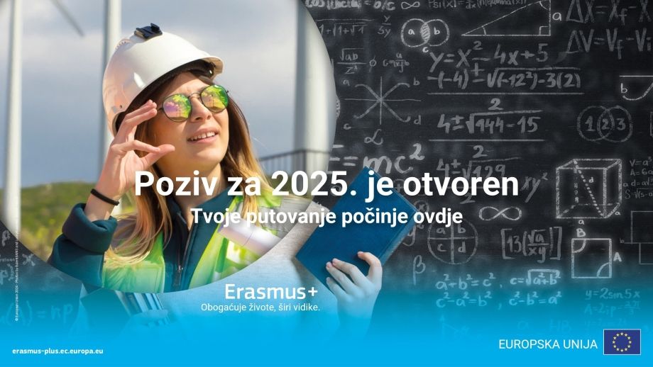 POZIV NA PODNOŠENJE PRIJEDLOGA ZA PROGRAM ERASMUS+ ZA 2025. GODINU